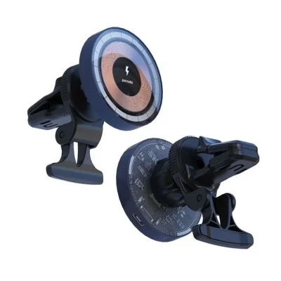 Porodo Lucid Magsafe Car Mount Car Charger-Type-C Cable Included - Black